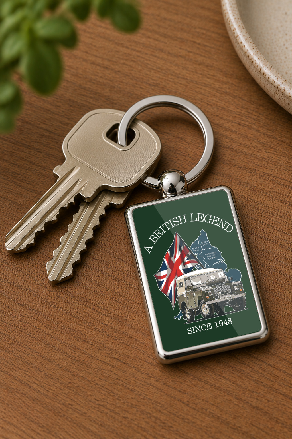 A British Legend Since 1948 Metal Keyring, Land Rover Series Gift, British Classic Car Enthusiast