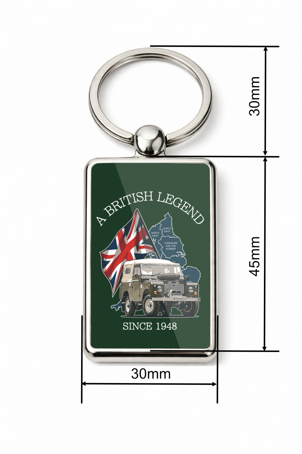 A British Legend Since 1948 Metal Keyring, Land Rover Series Gift, British Classic Car Enthusiast - Image 4