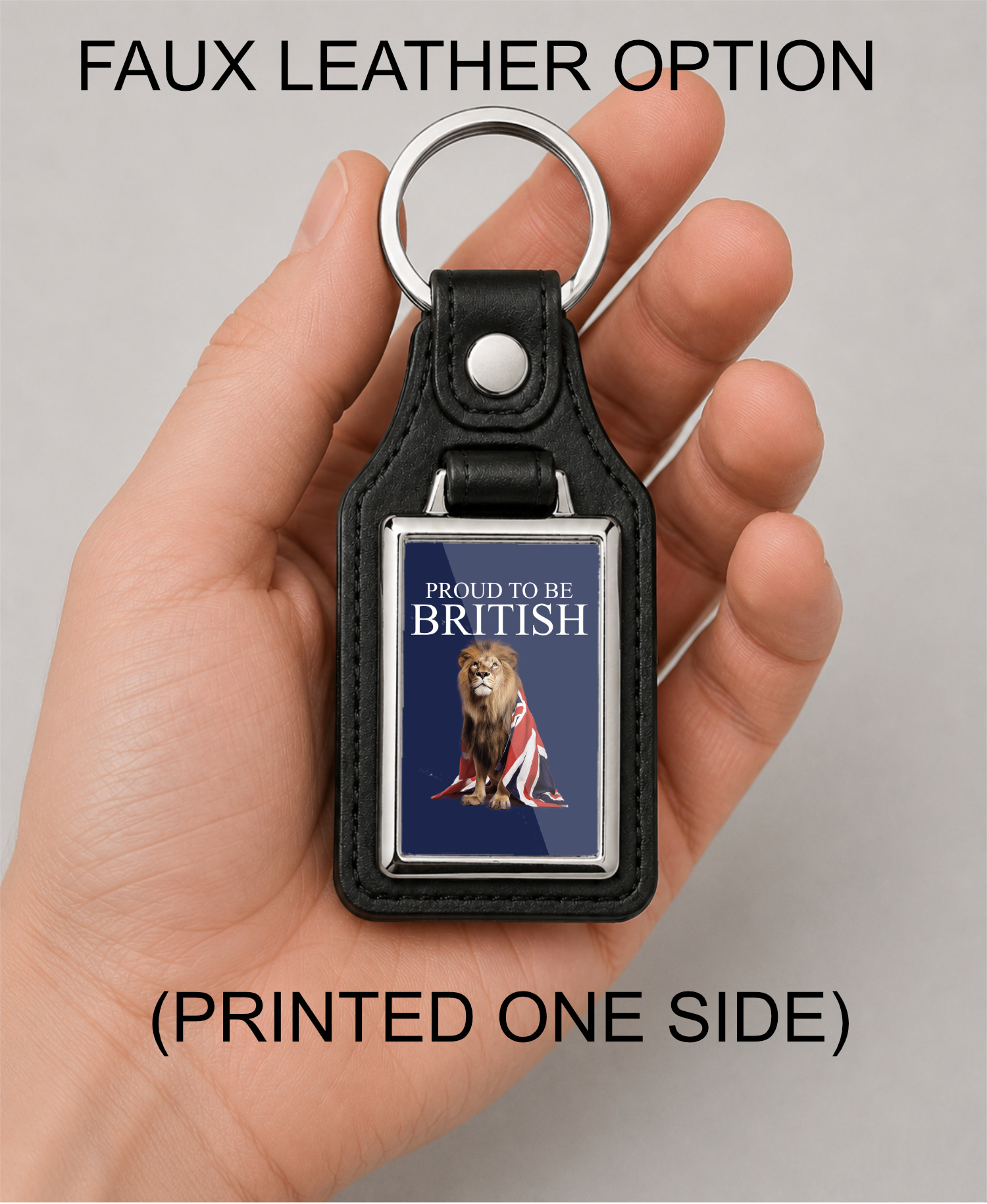 Proud to Be British Keyring Double Sided Metal Keychain, Union Jack Lion Gift, British Pride UK Souvenir for Him Her - Image 6