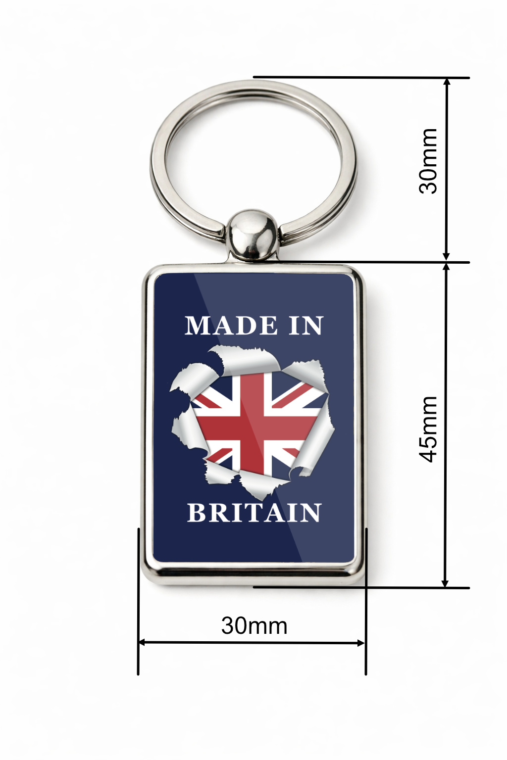 Made in Britain Keyring Double Sided Metal Keychain, Union Jack Gift, British Pride Keyring, UK Souvenir for Him Her - Image 7