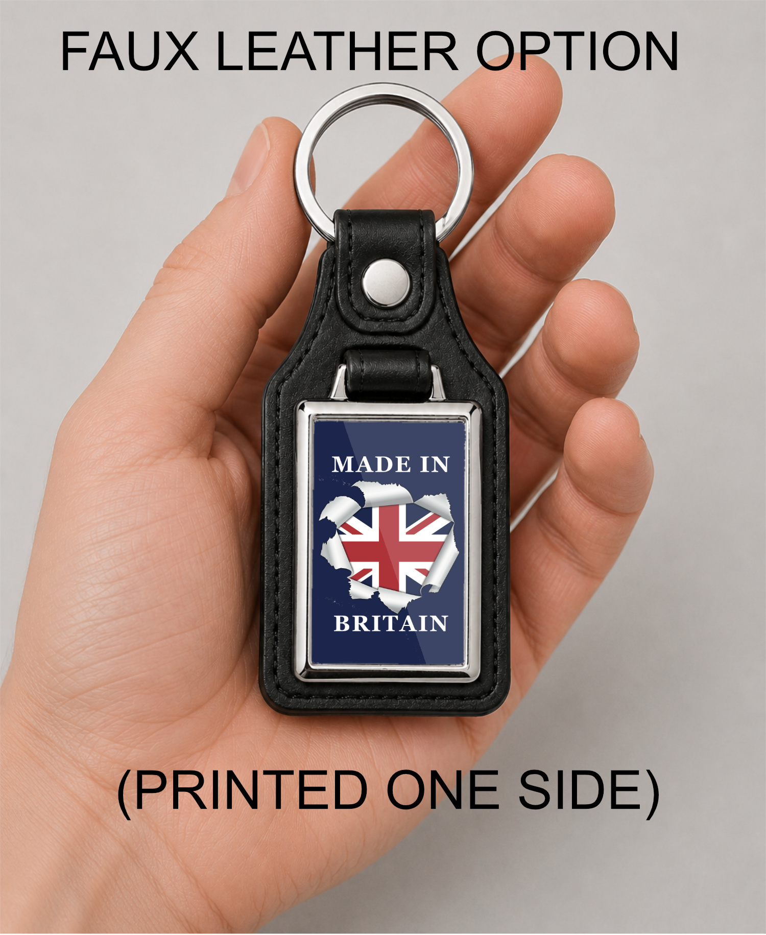 Made in Britain Keyring Double Sided Metal Keychain, Union Jack Gift, British Pride Keyring, UK Souvenir for Him Her - Image 6