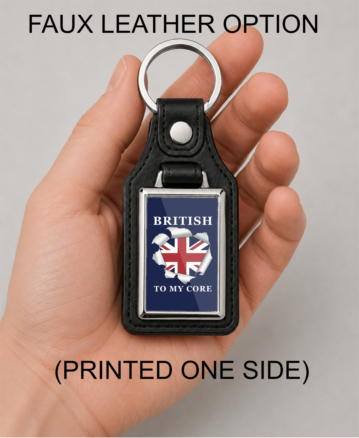 British To My Core Keyring Double Sided Metal Keychain, Union Jack Gift, British Pride UK Souvenir, Patriotic Gift - Image 6