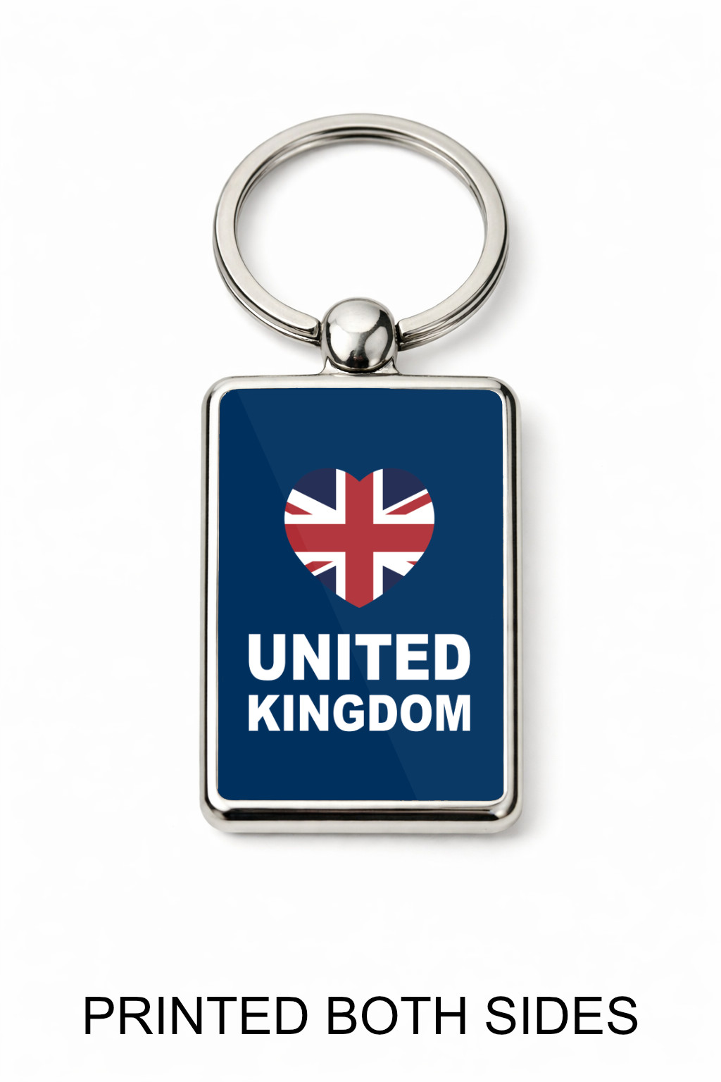 United Kingdom Heart Keyring, UK Flag Keychain, British Pride Gift, Union Jack Metal Key Ring, England Scotland Wales Souvenir - Image 6