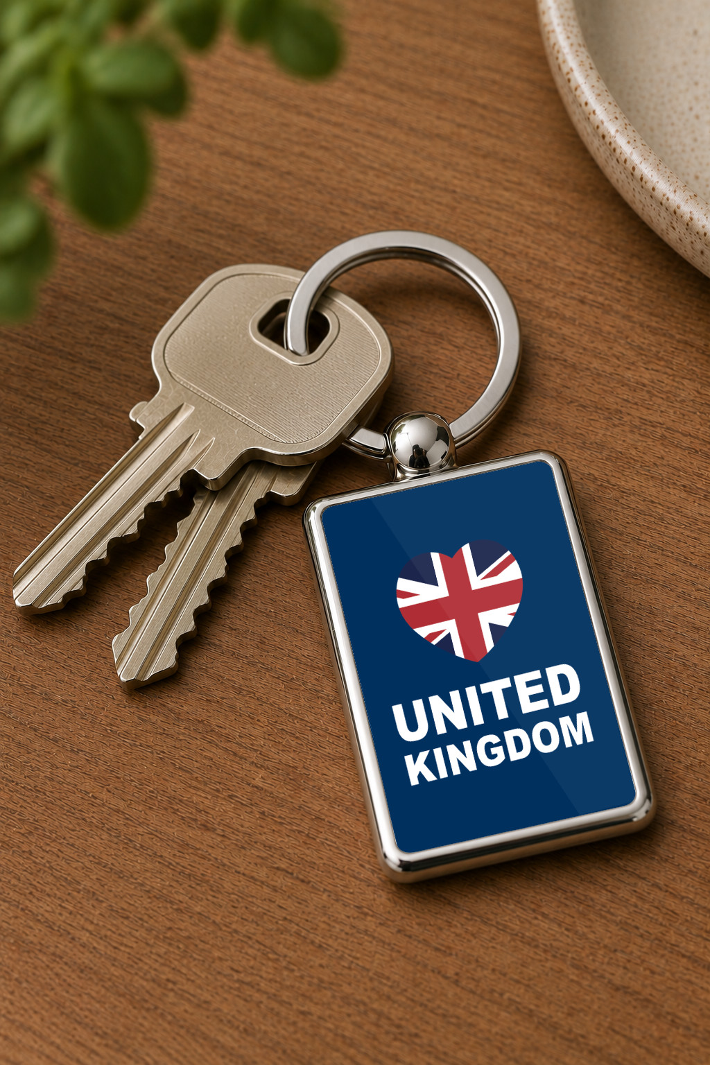 United Kingdom Heart Keyring, UK Flag Keychain, British Pride Gift, Union Jack Metal Key Ring, England Scotland Wales Souvenir - Image 4