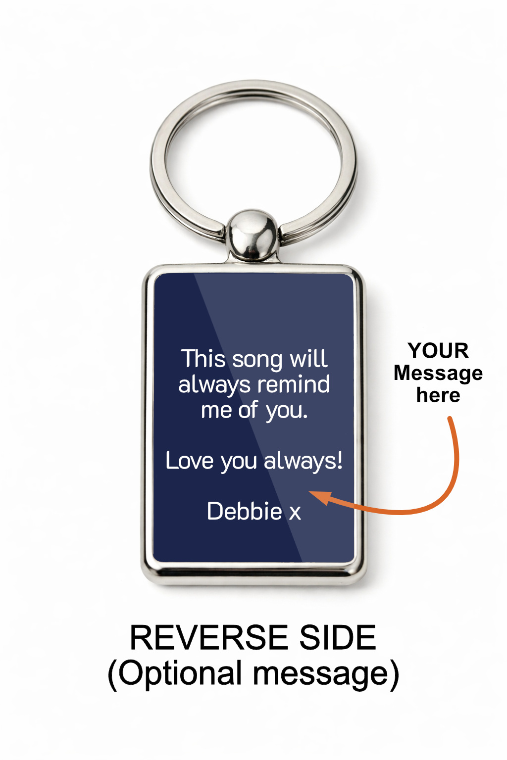 Personalised Wedding Song Keyring, Custom Photo Music Player Keychain, First Dance Song Gift, Double Sided Metal Keyring - Image 5