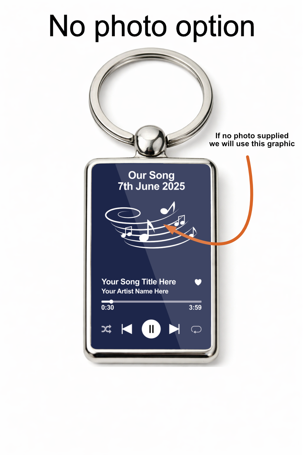 Personalised Wedding Song Keyring, Custom Photo Music Player Keychain, First Dance Song Gift, Double Sided Metal Keyring - Image 3