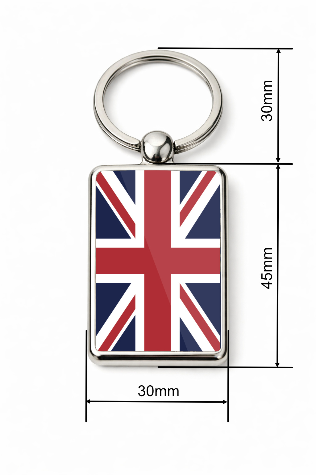 Union Jack Keyring Double Sided Metal Keychain, British Flag Keyring, UK Gift for Him Her, England Souvenir Accessory - Image 7