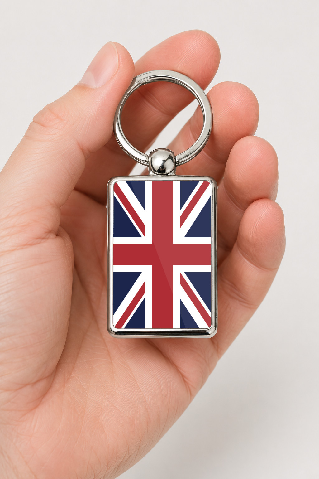 Union Jack Keyring Double Sided Metal Keychain, British Flag Keyring, UK Gift for Him Her, England Souvenir Accessory