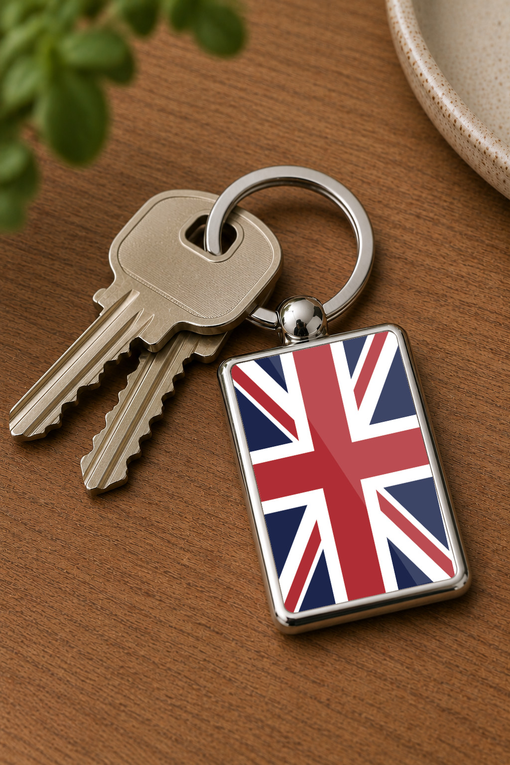 Union Jack Keyring Double Sided Metal Keychain, British Flag Keyring, UK Gift for Him Her, England Souvenir Accessory - Image 2