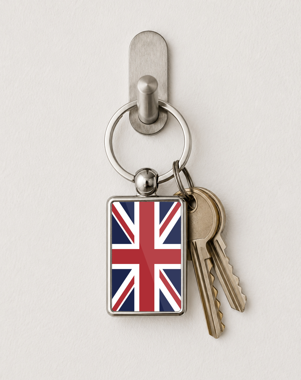 Union Jack Keyring Double Sided Metal Keychain, British Flag Keyring, UK Gift for Him Her, England Souvenir Accessory - Image 5