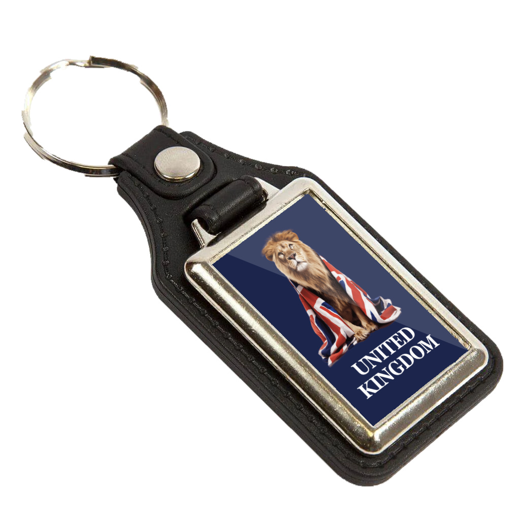 United Kingdom Lion Keyring Double Sided Metal Keychain, Union Jack Lion Gift, British Pride UK Souvenir Accessory - Image 8