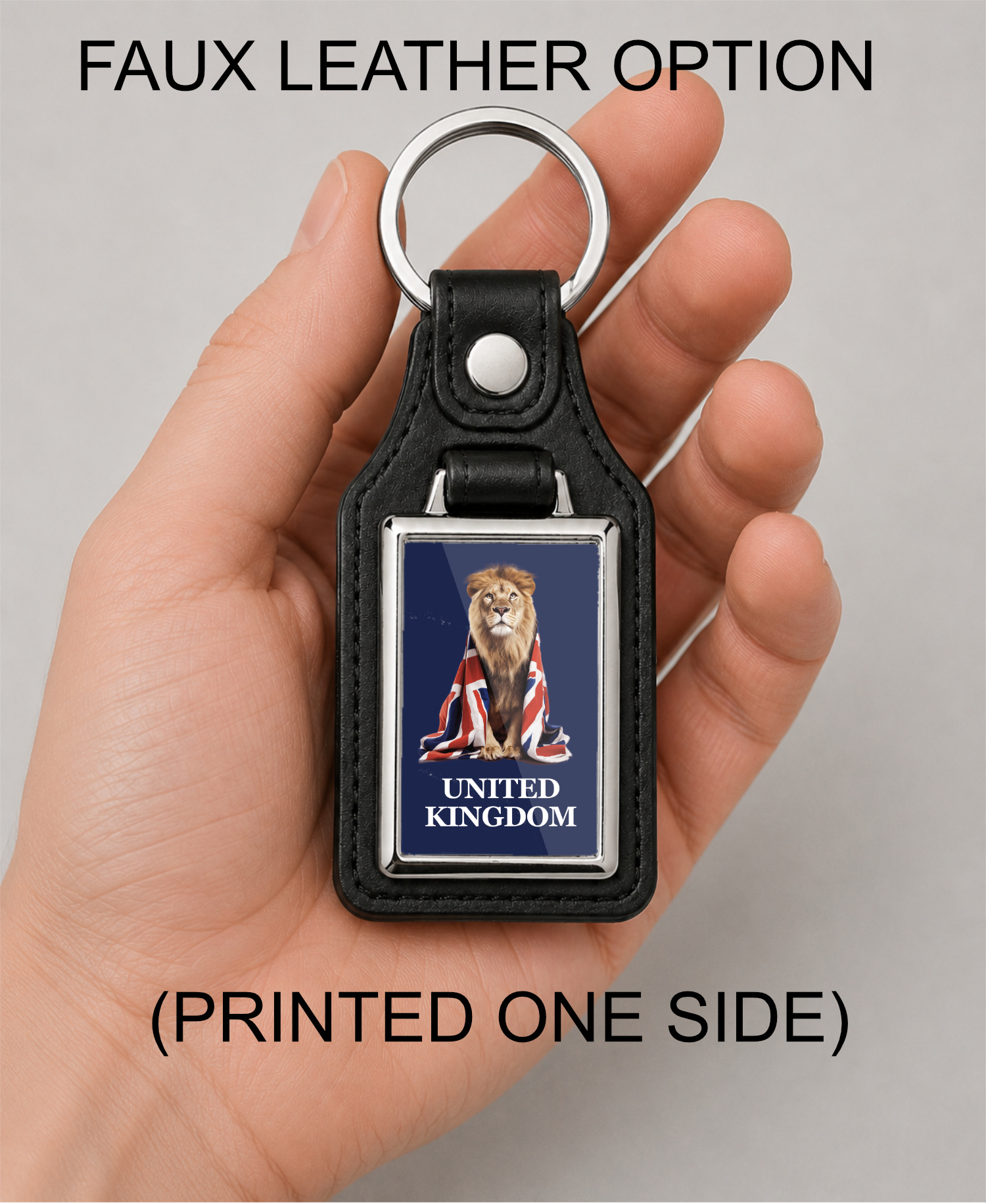 United Kingdom Lion Keyring Double Sided Metal Keychain, Union Jack Lion Gift, British Pride UK Souvenir Accessory - Image 7