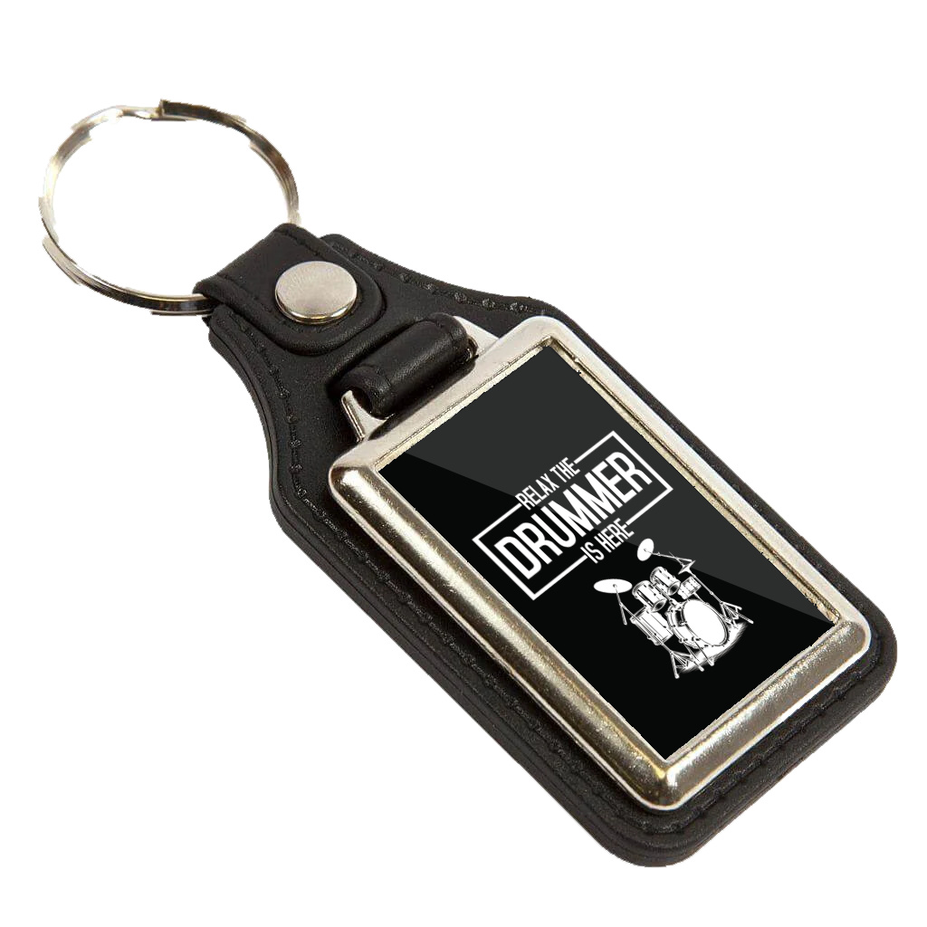 Relax The Drummer Is Here Metal Keyring, Drummer Gift, Drum Kit Keychain, Musician Gift, Drumming Gift for Him, Band Gift - Image 9