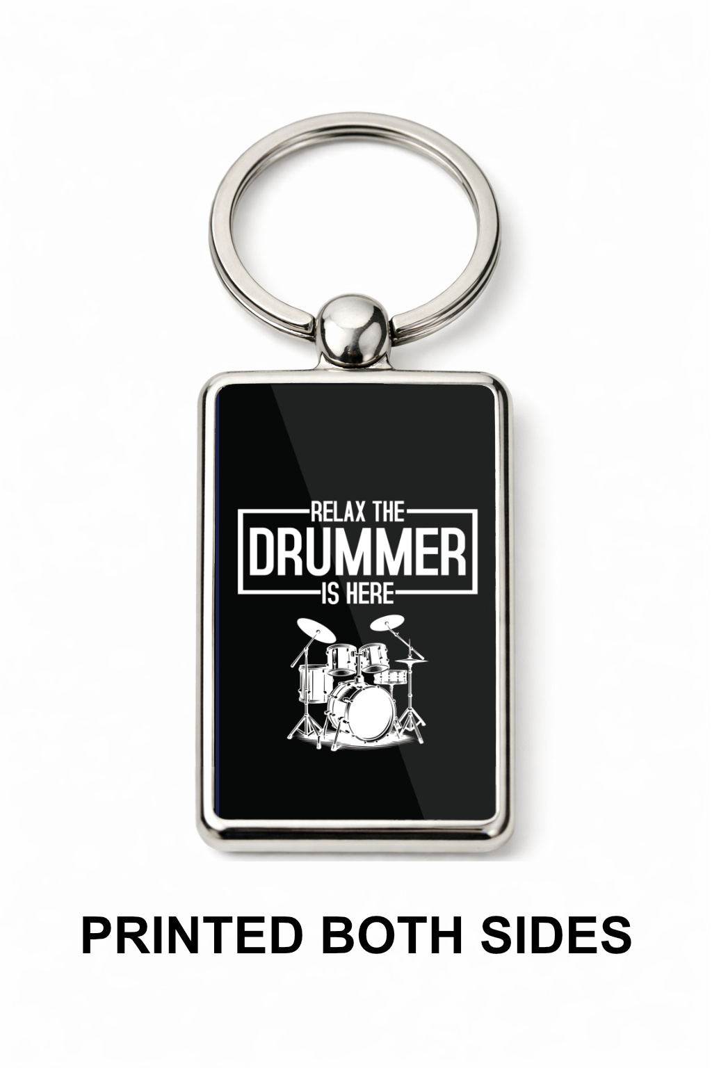 Relax The Drummer Is Here Metal Keyring, Drummer Gift, Drum Kit Keychain, Musician Gift, Drumming Gift for Him, Band Gift - Image 7