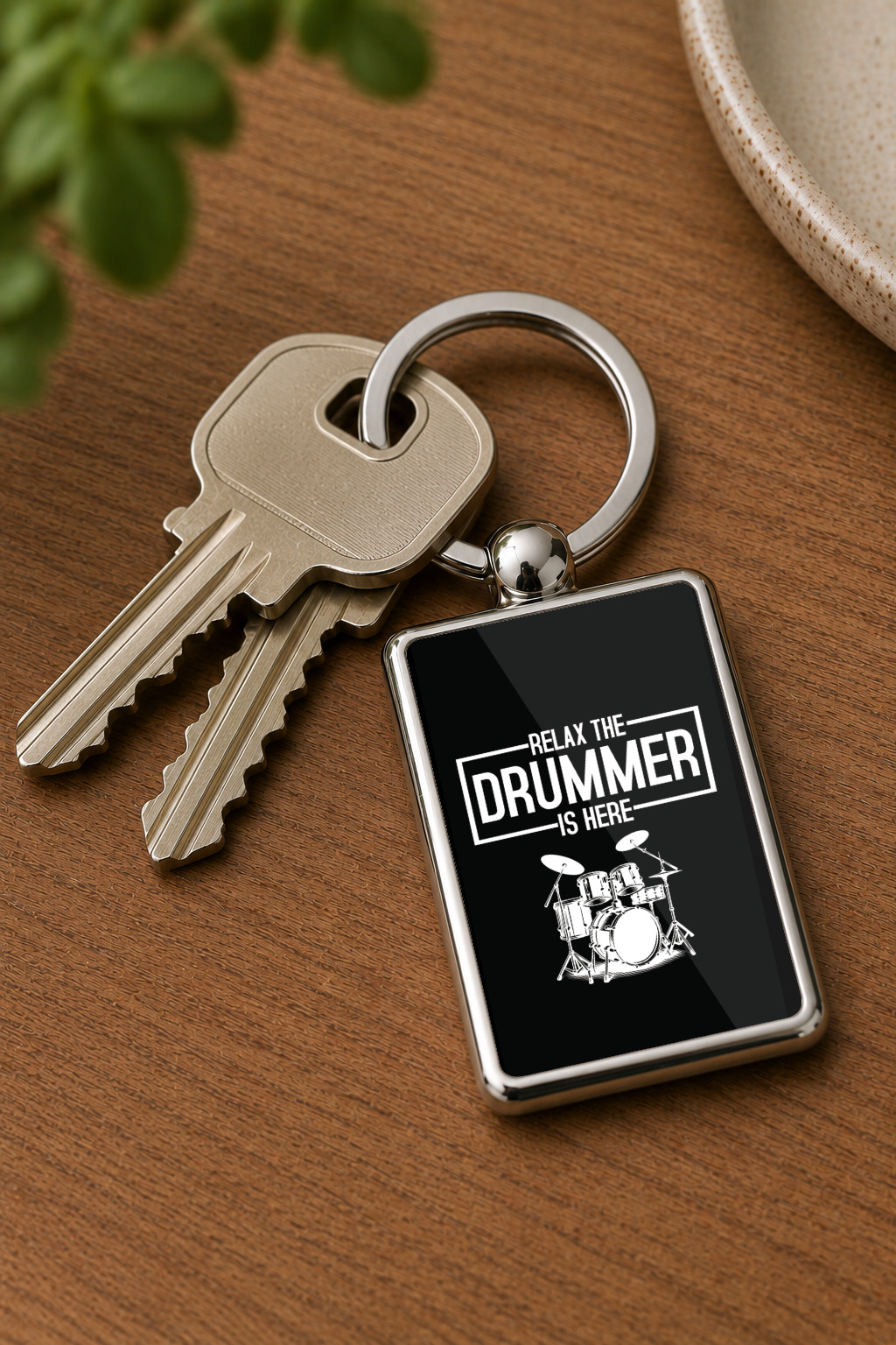 Relax The Drummer Is Here Metal Keyring, Drummer Gift, Drum Kit Keychain, Musician Gift, Drumming Gift for Him, Band Gift - Image 5