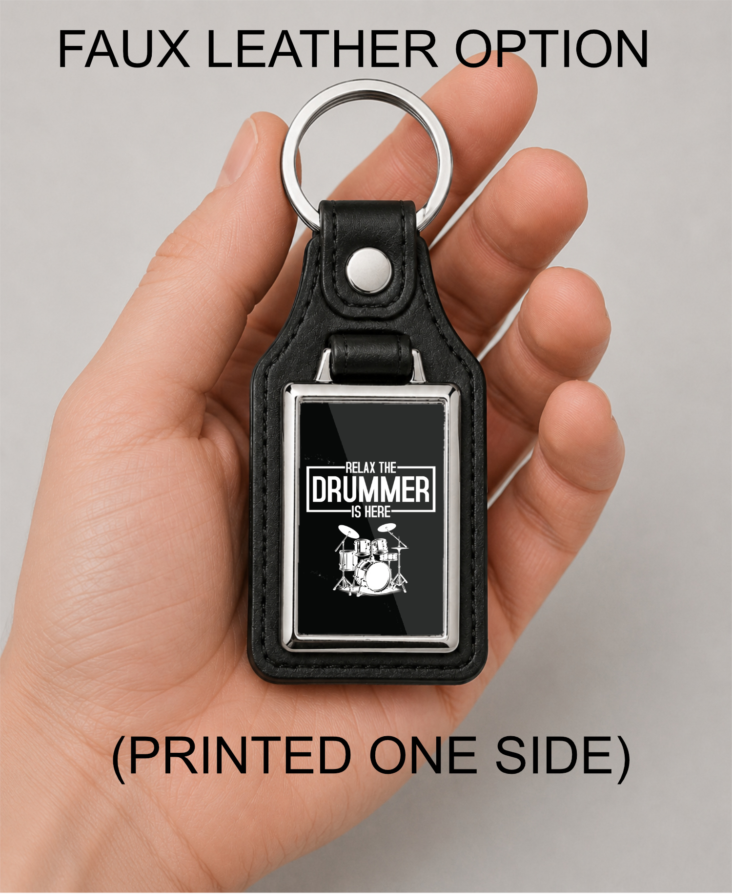 Relax The Drummer Is Here Metal Keyring, Drummer Gift, Drum Kit Keychain, Musician Gift, Drumming Gift for Him, Band Gift - Image 8