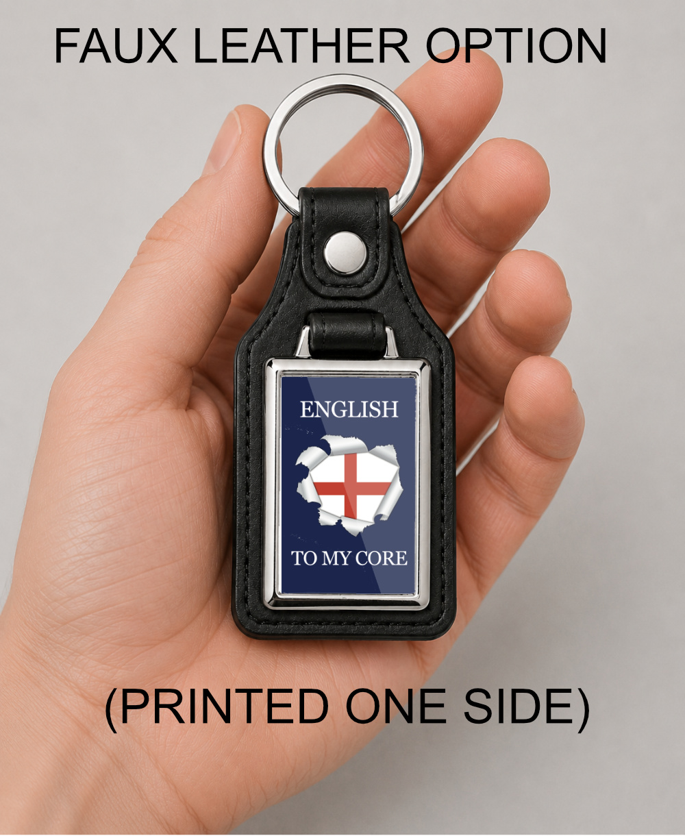 English To My Core Metal Keyring, England Flag Keychain, St George Cross Gift, English Pride Gift, Patriotic England Key Ring - Image 7