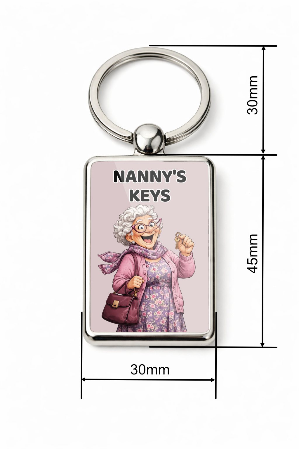 Nanny's Keys Metal Keyring, Nanny Gift, Grandma Keychain, Funny Nanny Present, Nana Key Ring, Mother's Day Gift, Gift for Nanny - Image 6