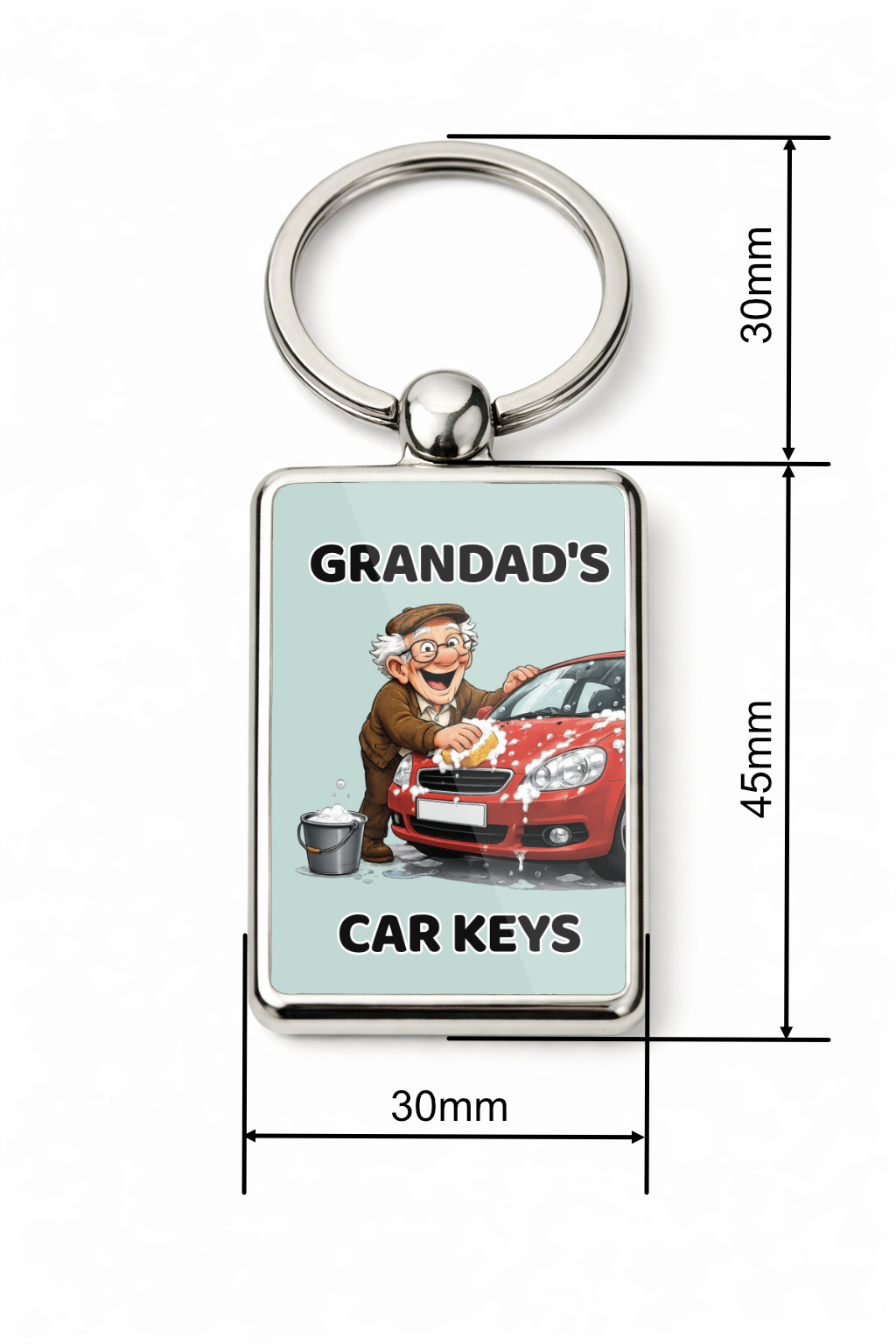Grandad's Car Keys Metal Keyring, Grandad Gift, Funny Grandpa Keychain, Car Lover Gift, Father's Day Gift, Grandfather Key Ring - Image 6