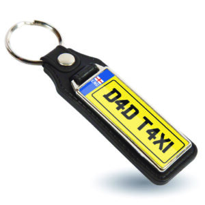 Personalised Number Plate Keyring, Custom UK Registration Keychain, Car Reg Plate Gift, Leather Key Fob, UK Plate Keyring