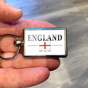 England St George Metal Keyring, England Flag Keychain, English Gift, Patriotic England Key Ring, St George's Cross Gift