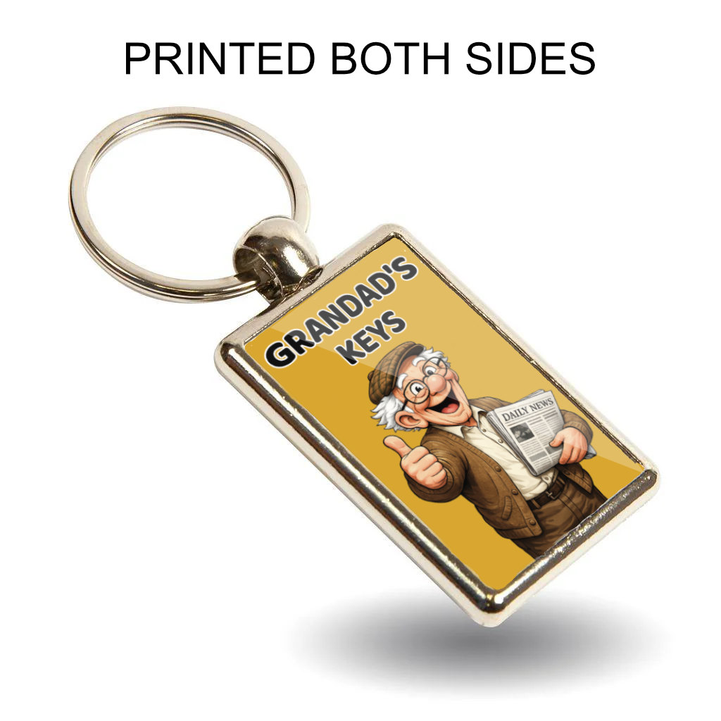Grandad's Keys Metal Keyring, Grandad Gift, Grandpa Keychain, Funny Grandad Present, Grandfather Key Ring, Father's Day Gift - Image 2