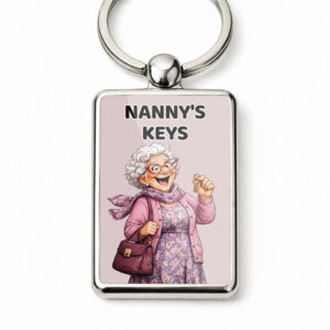 Nanny's Keys Metal Keyring, Nanny Gift, Grandma Keychain, Funny Nanny Present, Nana Key Ring, Mother's Day Gift, Gift for Nanny
