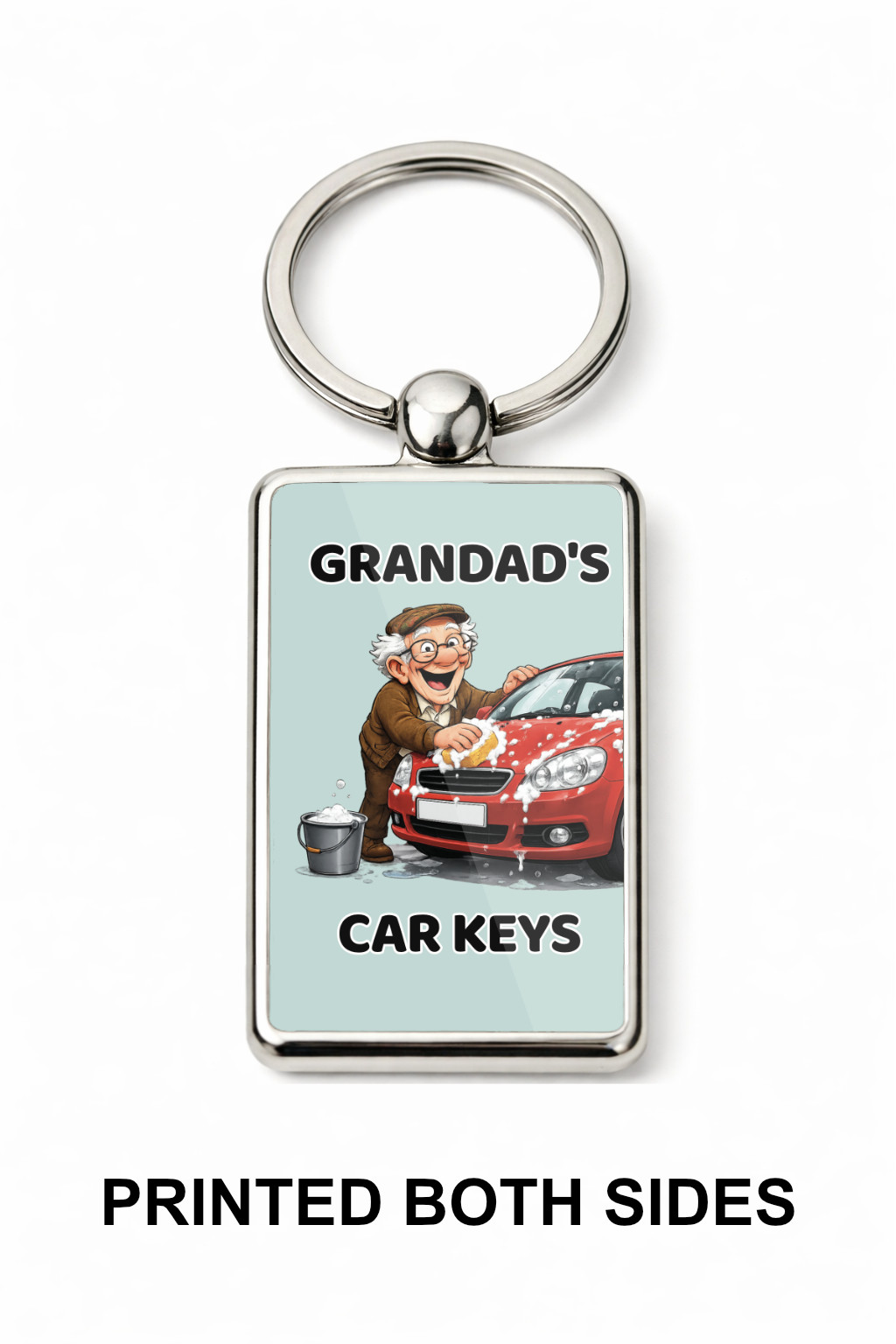 Grandad's Car Keys Metal Keyring, Grandad Gift, Funny Grandpa Keychain, Car Lover Gift, Father's Day Gift, Grandfather Key Ring - Image 3