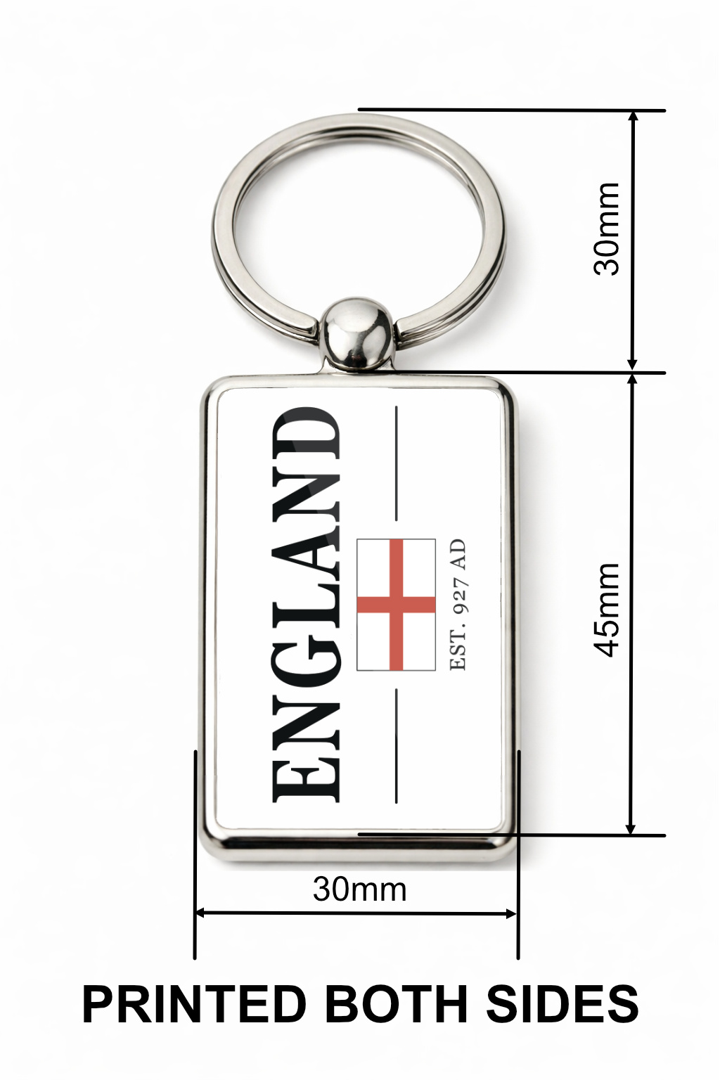 England St George Metal Keyring, England Flag Keychain, English Gift, Patriotic England Key Ring, St George's Cross Gift - Image 6
