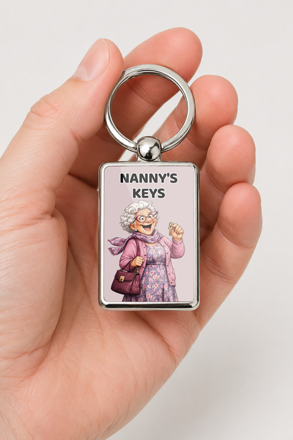 Nanny's Keys Metal Keyring, Nanny Gift, Grandma Keychain, Funny Nanny Present, Nana Key Ring, Mother's Day Gift, Gift for Nanny - Image 3