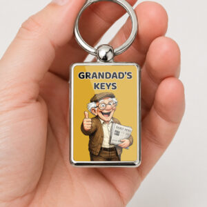 Grandad's Keys Metal Keyring, Grandad Gift, Grandpa Keychain, Funny Grandad Present, Grandfather Key Ring, Father's Day Gift