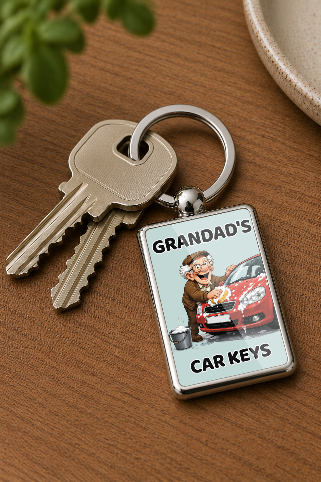 Grandad's Car Keys Metal Keyring, Grandad Gift, Funny Grandpa Keychain, Car Lover Gift, Father's Day Gift, Grandfather Key Ring - Image 2