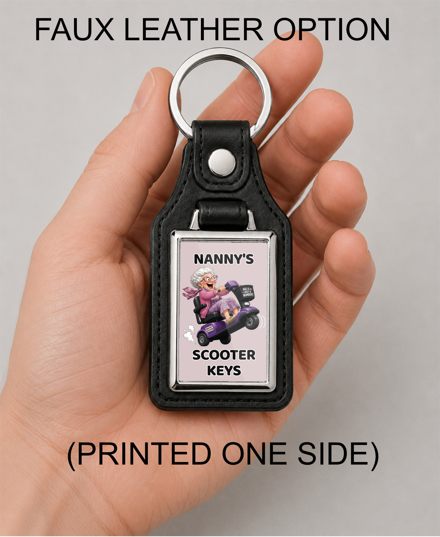 Personalised Nanny Scooter Keyring, Funny Mobility Scooter Gift for Nan, Custom Message Keychain, Nanny Birthday Gift - Image 9
