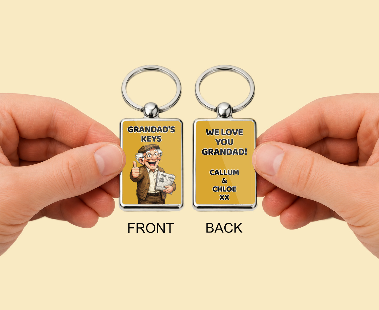 Grandad's Keys Metal Keyring, Grandad Gift, Grandpa Keychain, Funny Grandad Present, Grandfather Key Ring, Father's Day Gift - Image 4