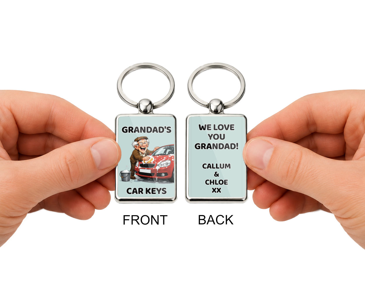 Grandad's Car Keys Metal Keyring, Grandad Gift, Funny Grandpa Keychain, Car Lover Gift, Father's Day Gift, Grandfather Key Ring - Image 5