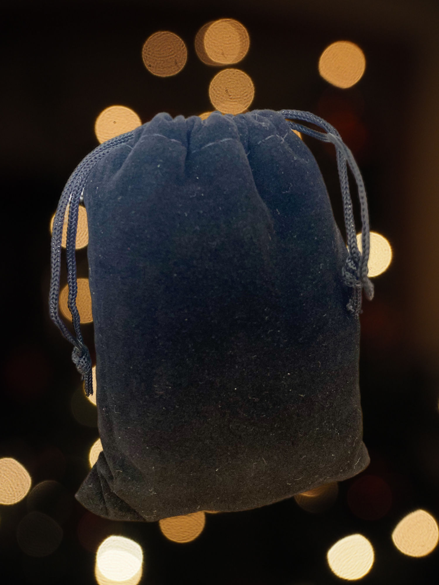 Black velvet gift bag